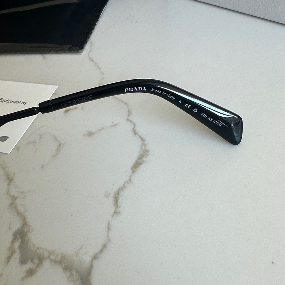 Prada Black Rectangular Sunglasses - Picture 4 of 12
